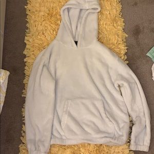 Forever 21 fuzzy white hoodie for winter